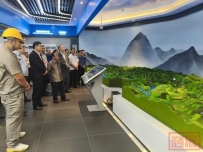 老挝党中央纪委书记坎潘考察“一带一路”合作标志性工程南欧江梯级水电项目